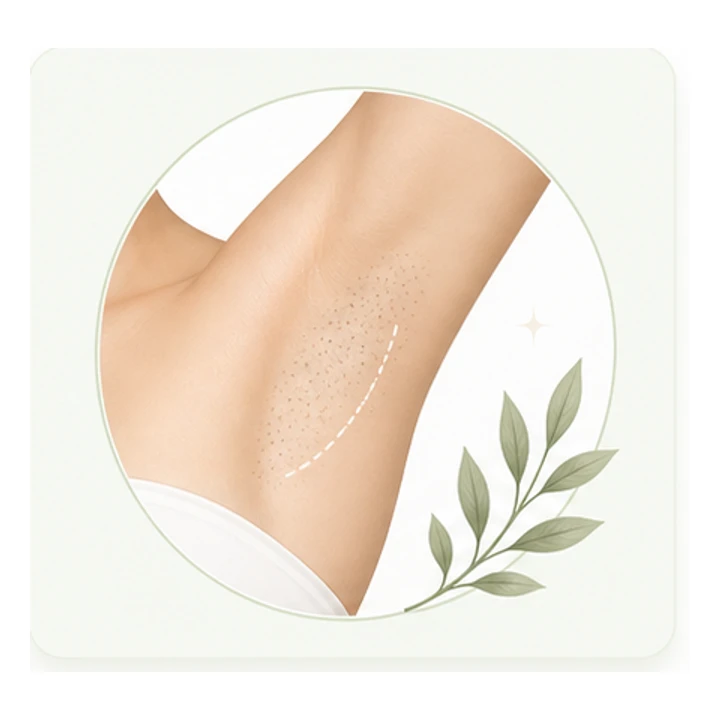 ภาพประกอบตำแหน่งรักแร้สำหรับ Multi Soft Laser